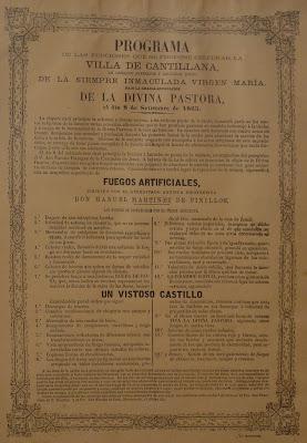 El primer programa de las fiestas pastoreñas que se conserva