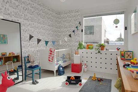 piso bien aprovechado hall integrado en el salón estilo nórdico diseño pisos sin pasillo decoración escandinava blanco decoración diseño espacio abierto decoración diseño de pisos pequeños medianos blog estilo decoración nórdica 