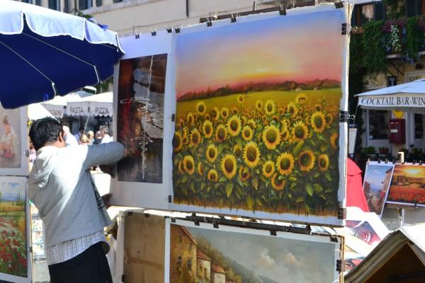 Los geniales artistas de Piazza Navona