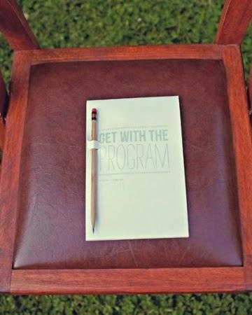 Programa boda con lápiz Programa de boda