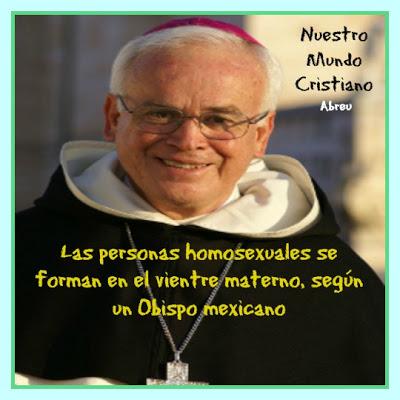 Las personas homosexuales se forman en el vientre materno, según un Obispo mexicano