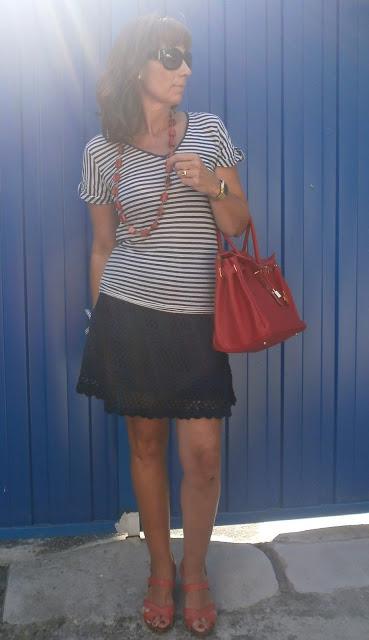 MIS LOOKS -  FALDA VINTAGE Y NAVY