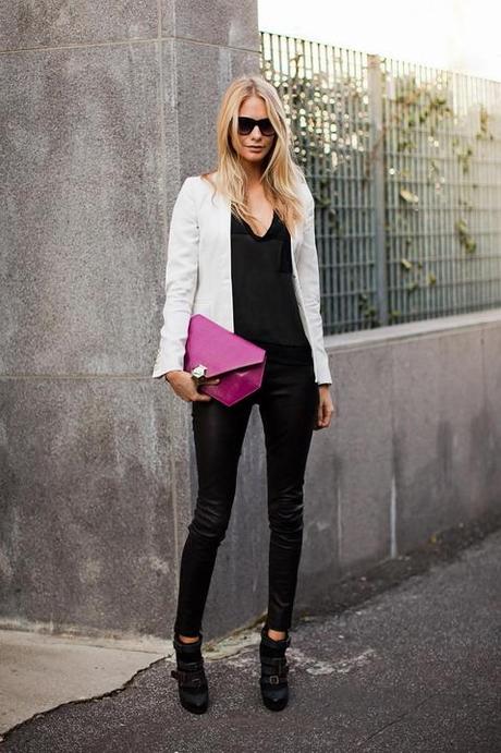 Moda tendencia: Como combinar la blazer o americana blanca Moda. Inspiración. Como combinar blazer o americana blanca