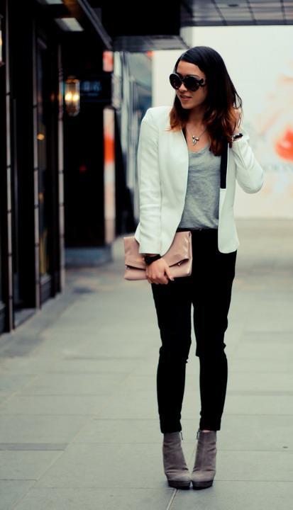Moda tendencia: Como combinar la blazer o americana blanca Moda. Inspiración. Como combinar blazer o americana blanca