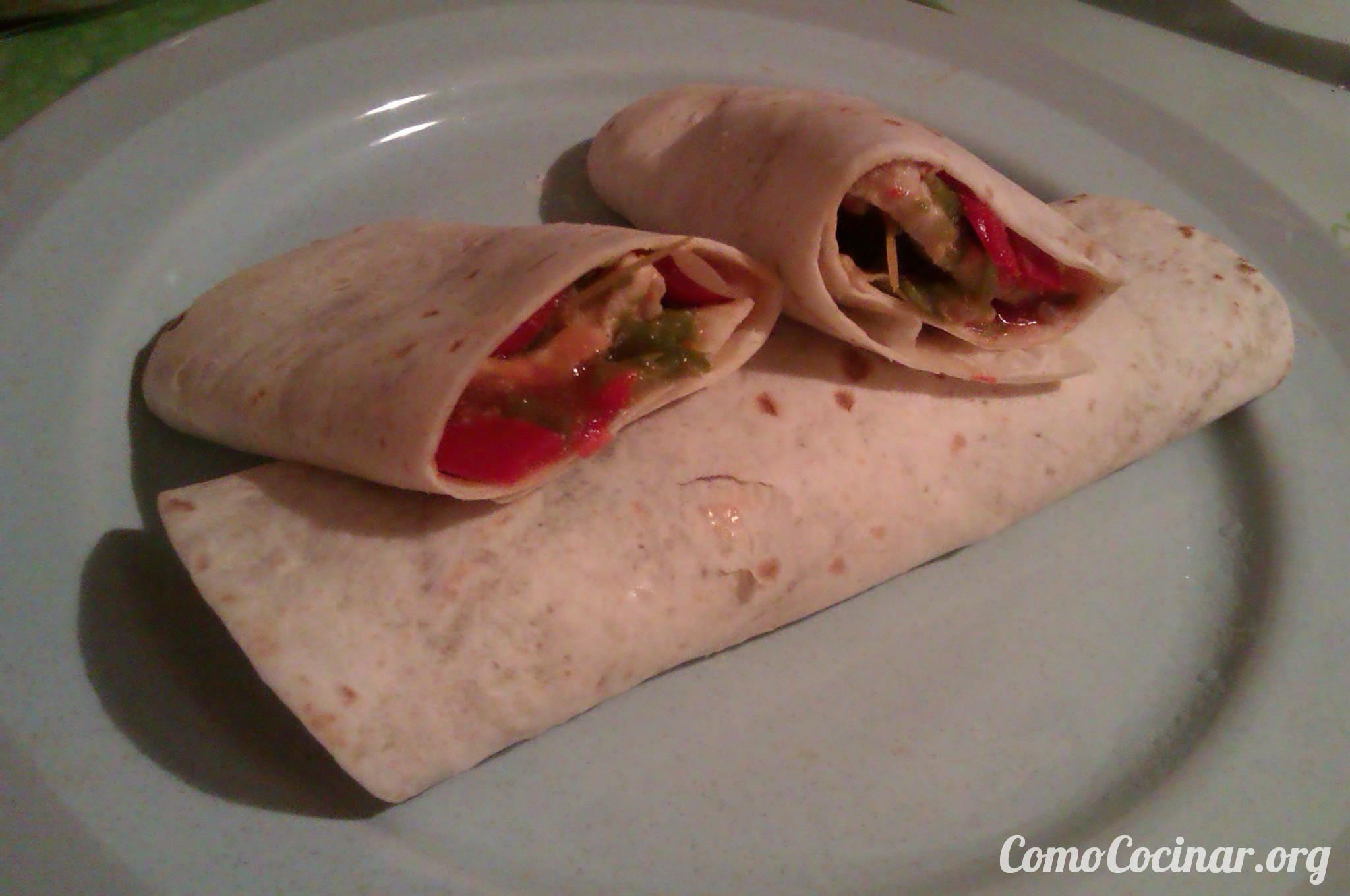 Fajitas de lomo con pimientos