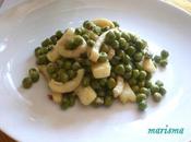 Guisantes anillas calamar