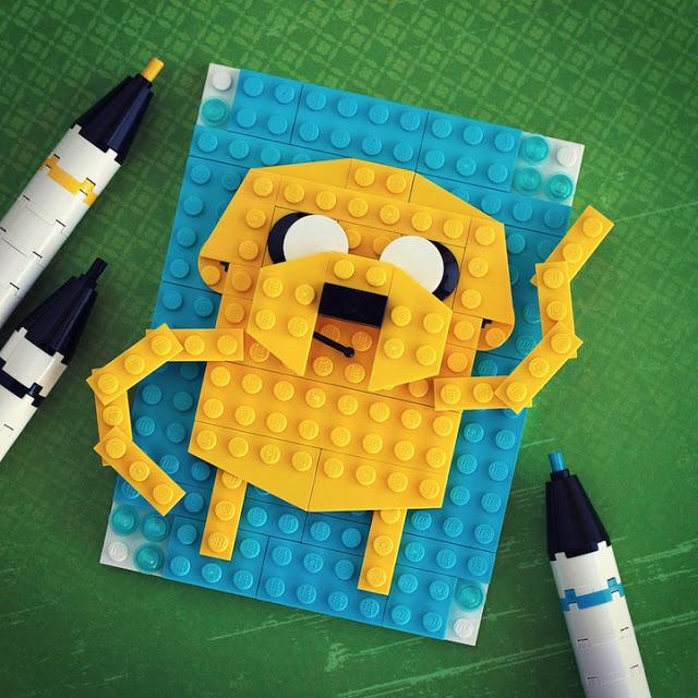 Retratos de la cultura Pop hechos de Lego