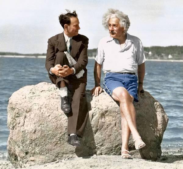 albert einstein 1939 long island Fotos históricas a color (coloreadas con photoshop)