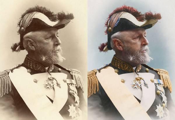oscar ii rey suecia noruega 1880 Fotos históricas a color (coloreadas con photoshop)