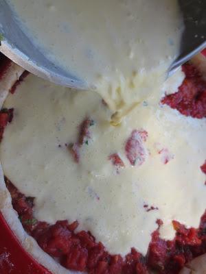 Tarta Caprese (Tomate, albahaca y mozzarella)