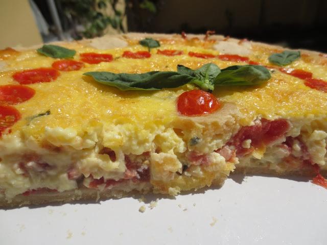 Tarta Caprese (Tomate, albahaca y mozzarella)