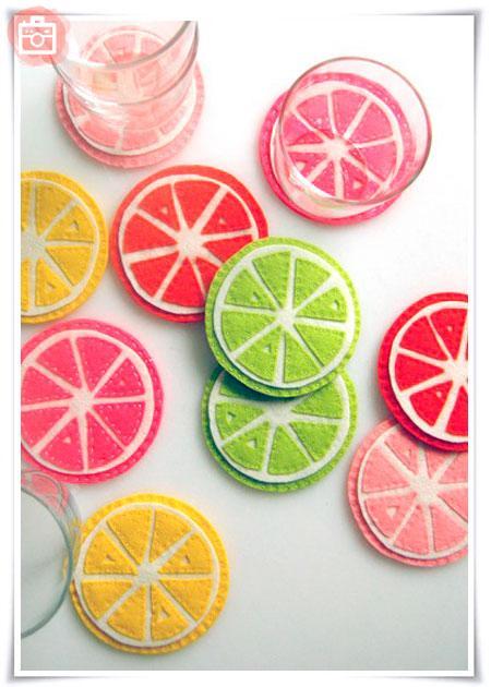 Foto del día: Manulidades con fieltro posavasos de fieltro