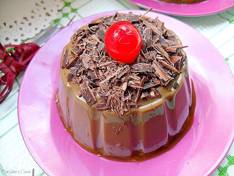 Postre de café y chocolate con agar-agar