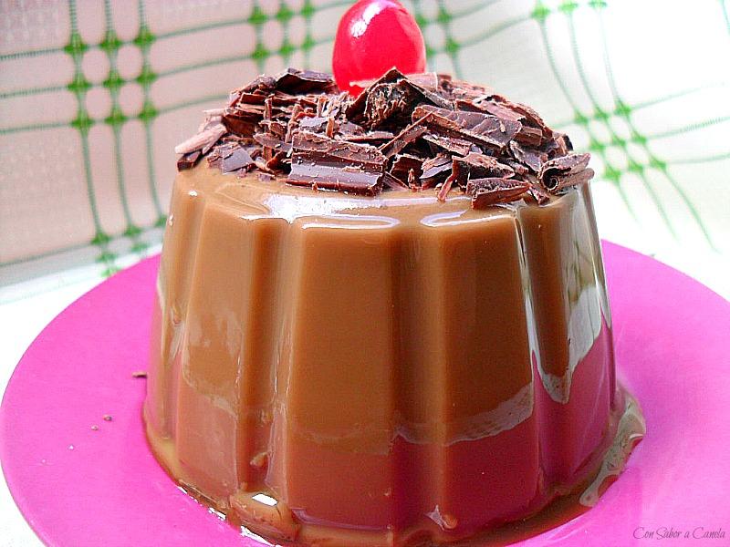 Postre de café y chocolate con agar-agar