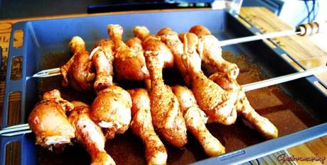 Muslos de pollo a la parrilla