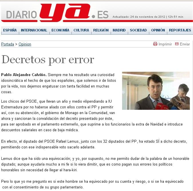 Decretos por error