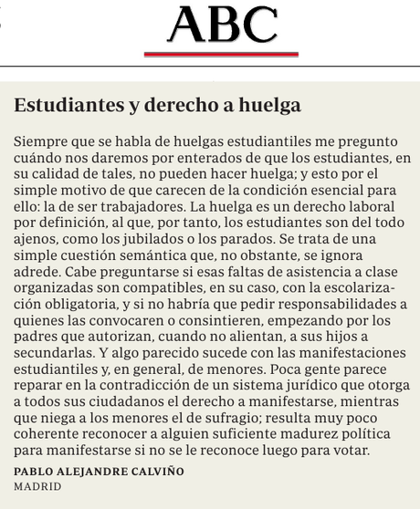 Estudiantes y derecho a huelga