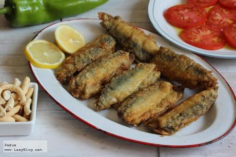 Mini emparedados de sardinas con pimientos. Receta