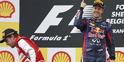 Remontada espléndida de Alonso, otra victoria de Vettel