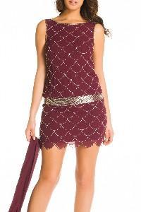 DERHY.COM Corto vestido de noche sin mangas con lentejuelas - Nectar Dress | Derhy