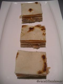 MILHOJAS DE SALMON Y QUESO