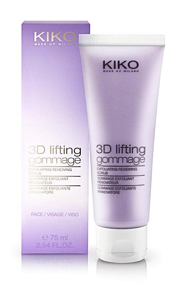 KIKO: Sombra en crema turquesa, mascarilla facial 3D lifting y exfoliante corporal desintoxicante