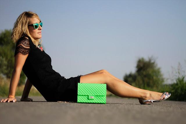 Neon green accessories