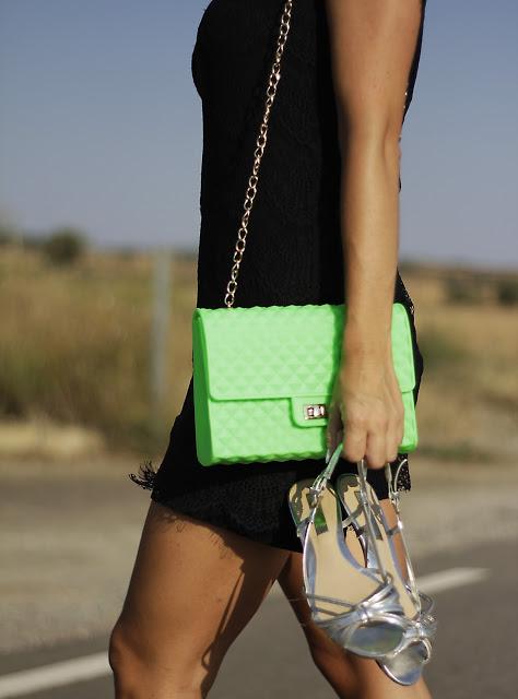 Neon green accessories