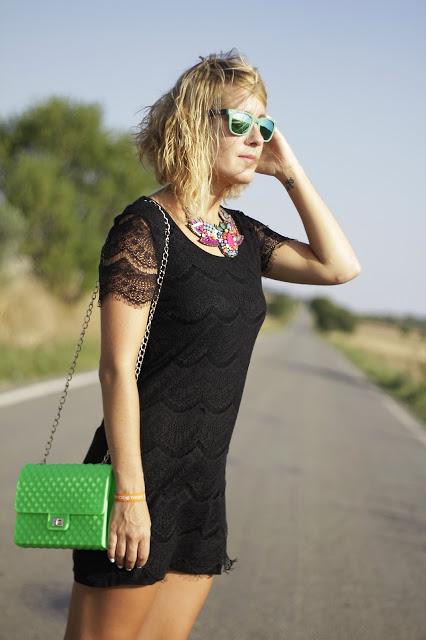 Neon green accessories