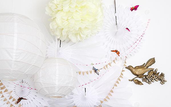 Inspiración mariposas, pompones y color en un despacho!