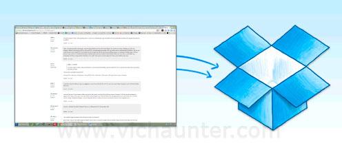 imprimir pantalla a un archivo en dropbox