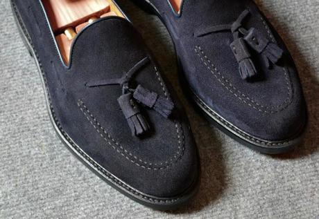 Review Mocasines Tassel de ante azul marino de Asthon & Allen.