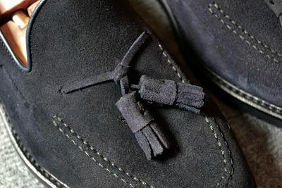 Review Mocasines Tassel de ante azul marino de Asthon & Allen.