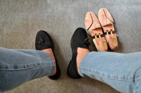 Review Mocasines Tassel de ante azul marino de Asthon & Allen.