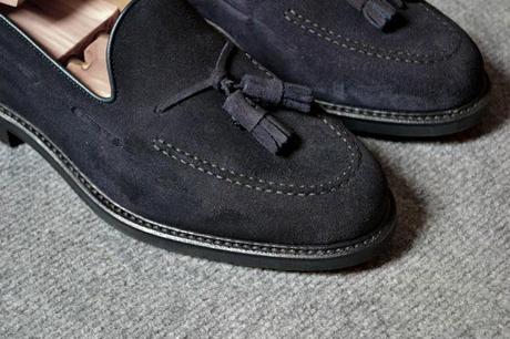 Review Mocasines Tassel de ante azul marino de Asthon & Allen.