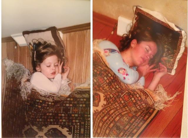 Durmiendo como niños, fotos de antes y después.