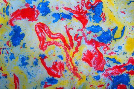 Marmoleado con témpera