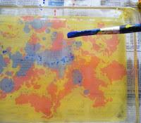 Marmoleado con témpera