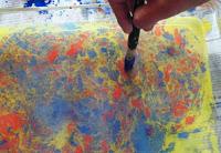 Marmoleado con témpera