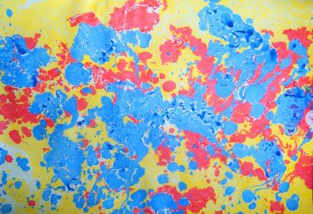 Marmoleado con témpera