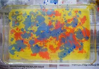 Marmoleado con témpera