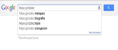 EL PASO DE FELIPE GONZALEZ POR GOOGLE