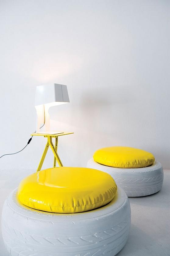 RECICLAR UN NEUMATICO COMO UN PUF DE DISEÑO