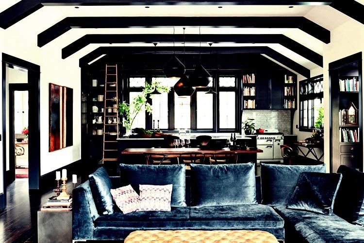 espacios: cocina + biblioteca