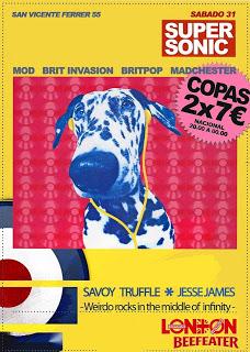 Pinchada british de todas las épocas de Dj Savoy Truffle en SupersonicMadriz BritpopBar.