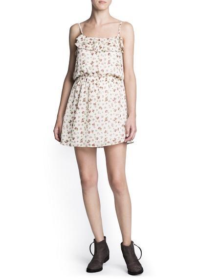 Vestido gasa estampado floral