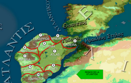 La Atlántida y sus reinos. Reconstrucción paleogeográfica de Georgeos Díaz-Montexano.