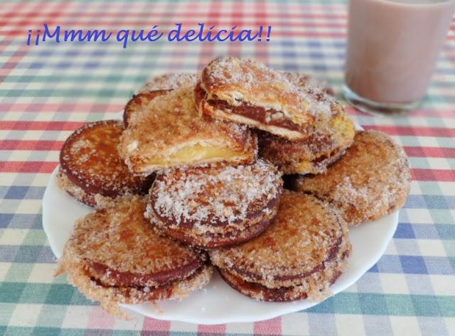 GALLETAS FRITAS RELLENAS DE CREMA Y DE CHOCOLATE