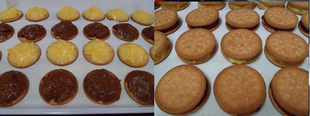 GALLETAS FRITAS RELLENAS DE CREMA Y DE CHOCOLATE