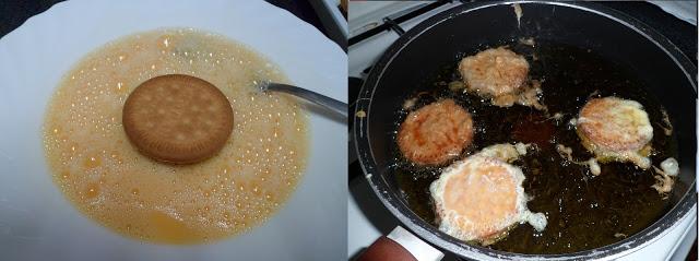 GALLETAS FRITAS RELLENAS DE CREMA Y DE CHOCOLATE